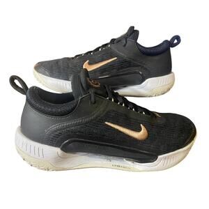 NikeCourt Zoom NXT Women 8.5 Black Metallic Red Bronze Flyplate Athletic Sneaker